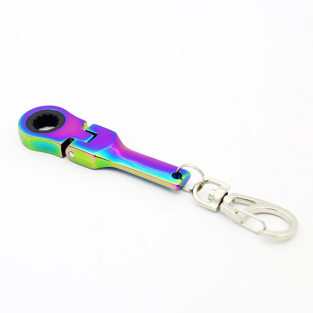 Tuningkeychains JDM Car Auto Tuning Parts 10mm Ratchet Wrench Keychain Keyring Key Ring Metal