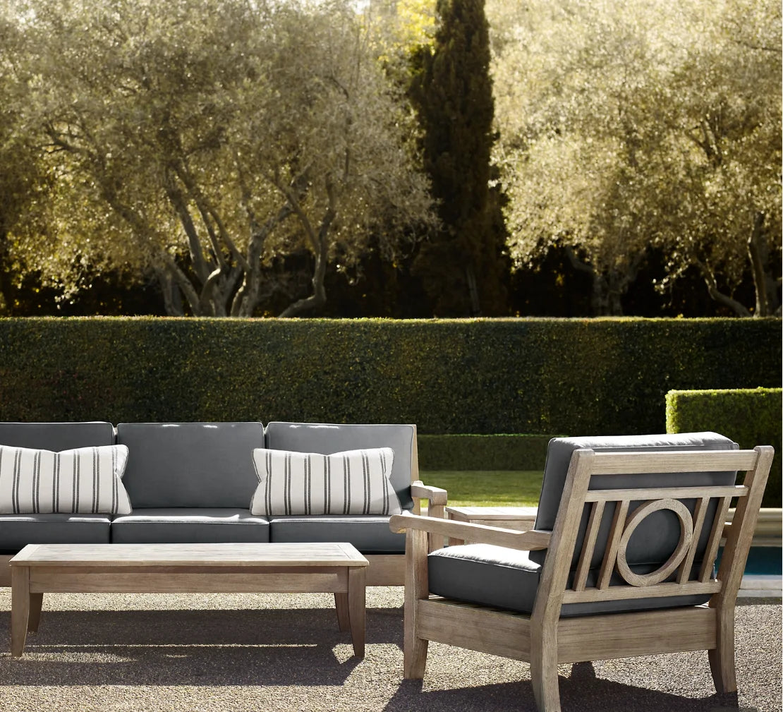 Premium New Design Luxury Solid Teak Lounge Sofa Set Outdoor Patio Garden Residential Teak Furniture Teak Furniture Set