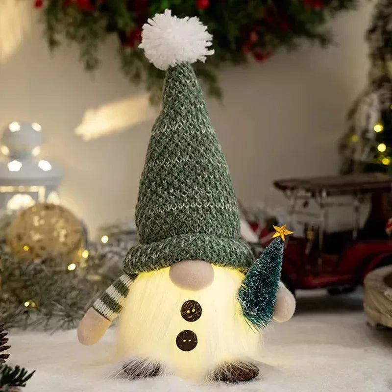 Glowing Gnome Christmas Faceless Doll 30cm Tree Decorations 2026 Night Light Xmas Gift Navidad 2027 New Year Home Decor