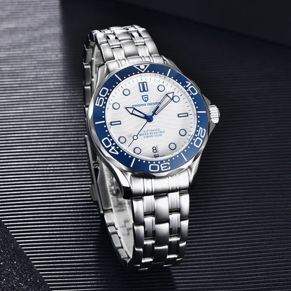 2025 New PAGANI DESIGN Diving Mens Watches Gold Luxury Automatic Watch For Men Mechanical Wristwatches AR Sapphire Ceramic Bezel