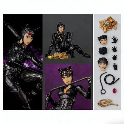 In Stock Amazing Yamaguchi Catwoman Revoltech Action Figure KO Factory High-Quality Version with Bonus Head Anime Model