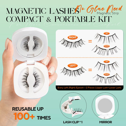 VYRILA Soft Magnetic Eyelashes No Glue Needed Reusable Natural Look 3D Lashes Easy Apply Soft Magnetic Lashes Kit for Eye Makeup