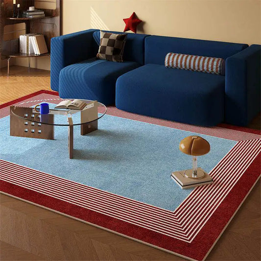 VIKAMA Dopamine Geometric Pattern Area Rug Non-Slip Washable Durable Carpet for Living Room Sofa Bedroom Side Home Decor