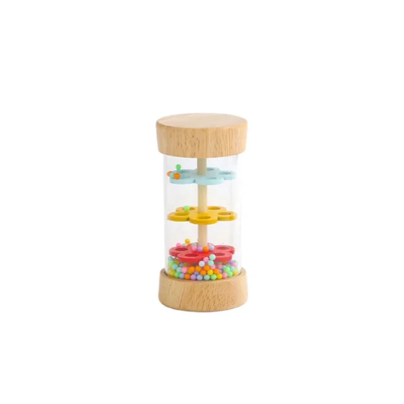 Montessori  Baby Rain Stick Rainbow Hourglass Rain Music Rattle Baby Educational Toy Rainmaker Montessori Sensory Toys for Kids