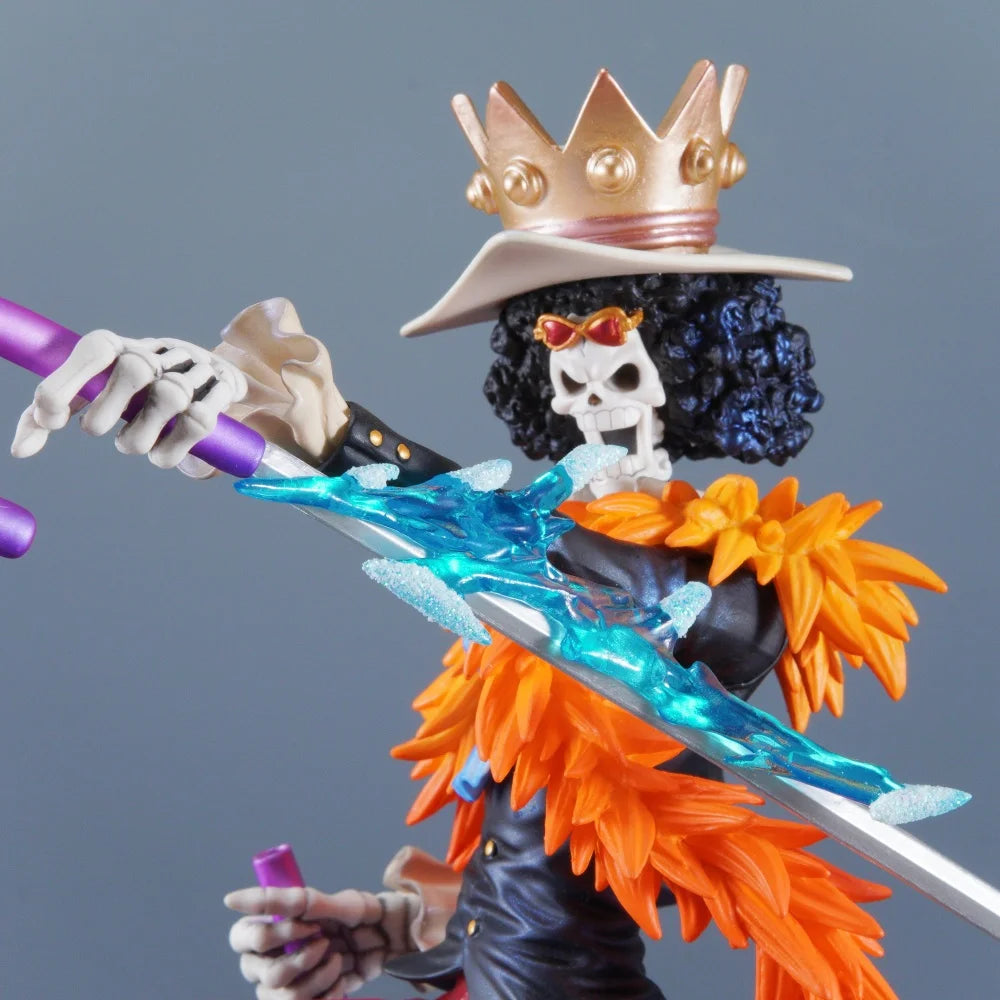 33cm Anime ONE PIECE Figure Brook Action Figures Pvc Burukku Statue Desktop Ornamen Collection Model Toys Gifts