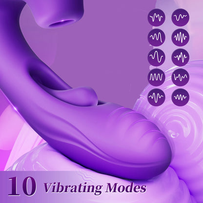 KUSHOR Sucking Vibrator Tapping Flapping Vibrator G Spot Clit Sucker Stimulator Vagina Massager Vibro Adults Sex Toys for Women