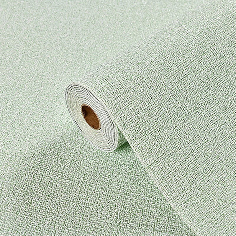 3D Linen Wall Paper Self-Adhesive Bedroom Warm Background Wallpaper Household Decor Waterproof Moisture-Proof Foam Wall Sticker