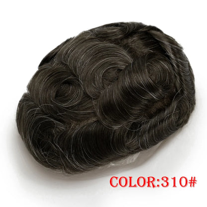 0.03mm Thin Skin Men's Wig 90% 100% Density Human Hair Men Toupee Capillary Prosthesis V Loop Natural Hairline for Hair Loss