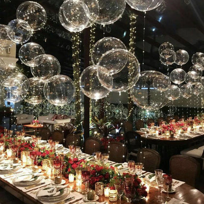 10-100Sets Led Balloons with Batteries Clear Flashing Light Up Balloon for Wedding Proposal Decor Birthday Party Outdoor Yard