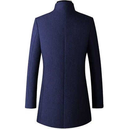 TFETTERS Brand Trench Coat Korean Fashion Business Casual Stand Collar Long Jackets for Men 2026 Autumn Windbreaker Winter Coats