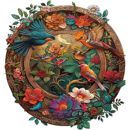 Birds Wooden Puzzle for Jigsaw Lover, Uniquely Irregular Animal Shape Puzzle Wooden Toys, Christmas Birthday Gift