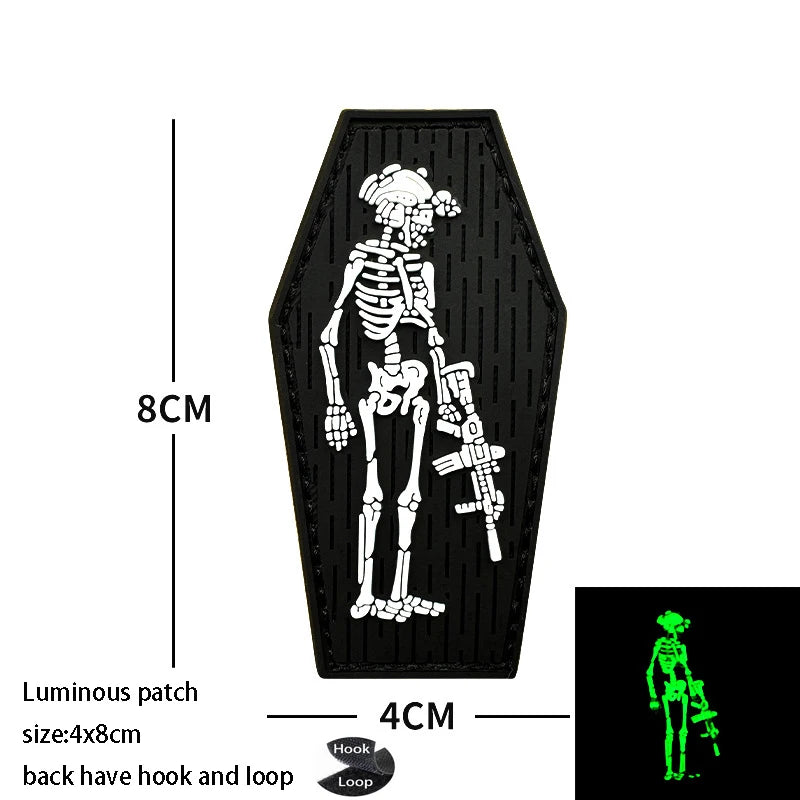 New Design High-Quality PVC Three-Dimensional BABAYAGA Pencil Grocope Soft Rubber Morale Armband Backpack With Hook Loop Patch