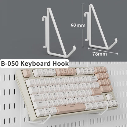 Nordic-Style Display Shelf Background Wall Storage Board: Simple Drilled Room Creative Wall Storage Pegboard Wall Combination