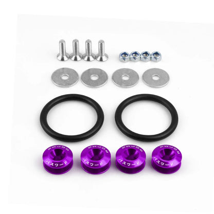 Aluminum JDM Quick Release Fasteners Bumper For Car Trunk Fender Hatch Lids Kit