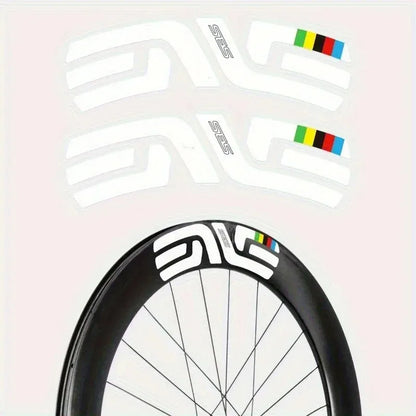 12pcs ENVE SES Bicycle Tire Sticker White Reflective Sticker Embellishment for Road Bikes Wheel Rim Decal Cycling