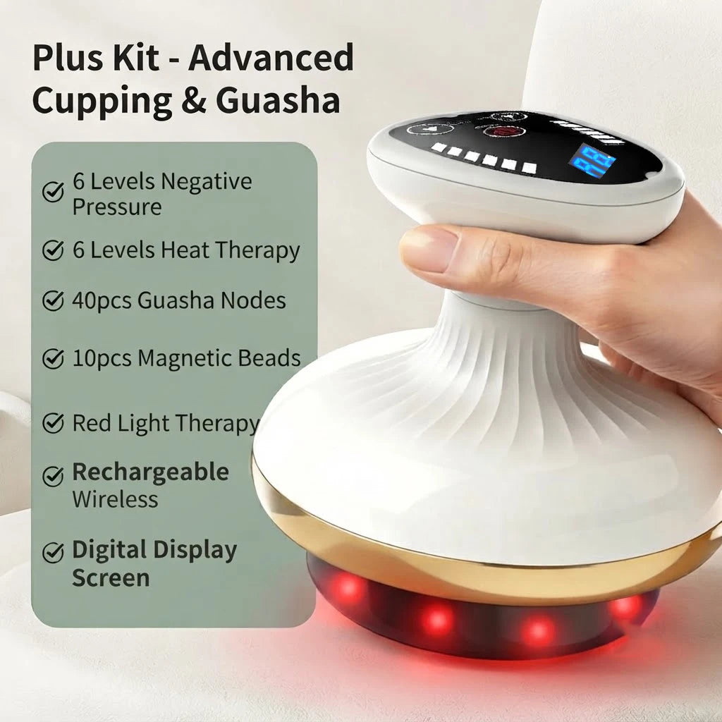 Anti Cellulite Massager Electric Scraping Massager with Suction Cup Rechargeable Home Body Fat Burner Relief Cupping Massager