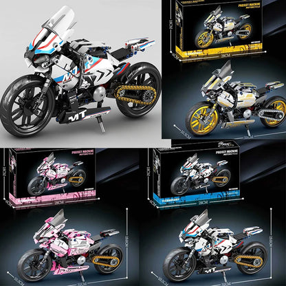Technical Mini Building Blocks Model Mechanical Gifts Car Racing Speed Super Bricks Puzzle Adult Bricks Motorcycle Creative Kit