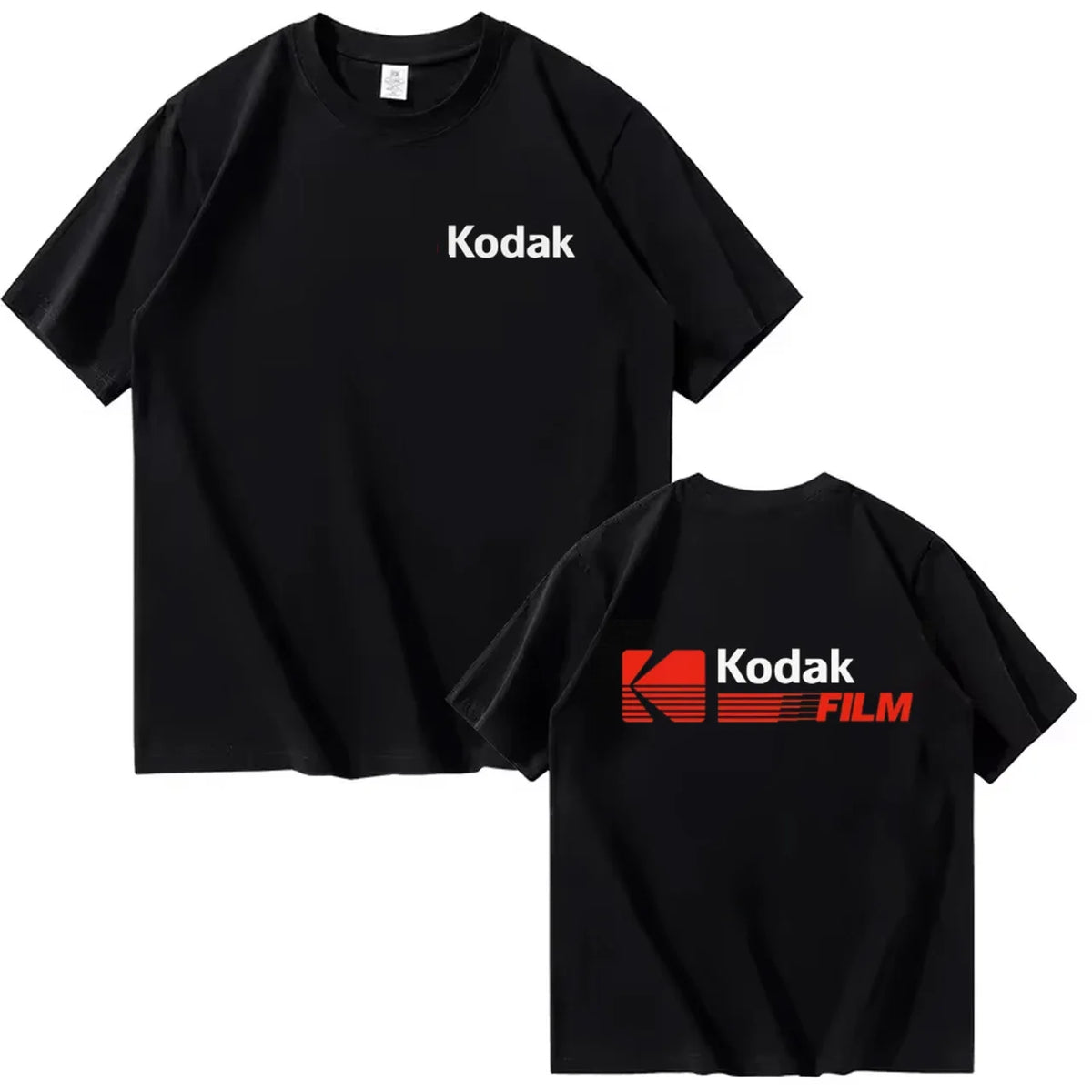 Kodak Summer Brand Men T-shirt Cotton Solid Color Daily Graphic Print Casual Breathable Short Sleeve Top Tees Women Clothing