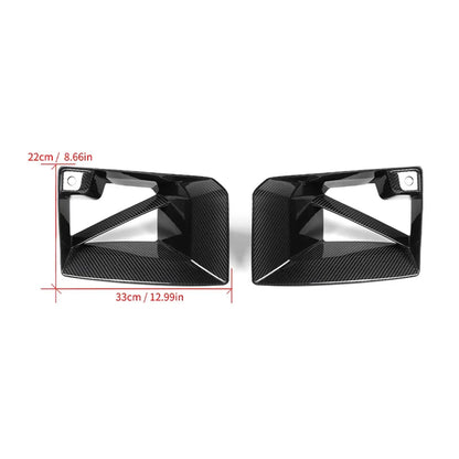 For BMW M2 G87 Base Coupe 2023-2025 Front Bumper Side Air Duct Vent Covers MP Style Fog Lamp Cover Carbon Look Glossy Black