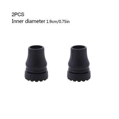 2Pcs Rubber Cane Tips Heavy Duty Walking Cane Tips Anti-Slip Replacement for Canes Walking Sticks Hiking Sticks Seniors Crutches