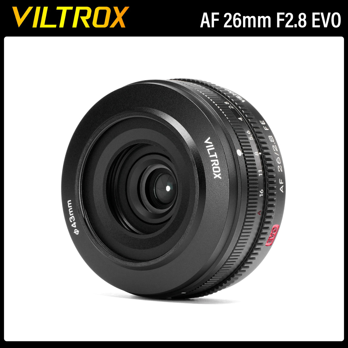 Viltrox 26mm f2.8 EVO Full Frame Pancake Lens Camera Large Aperture Ultra Wide Angle Auto Focus for Sony A7C Nikon Z6 III Z5 III