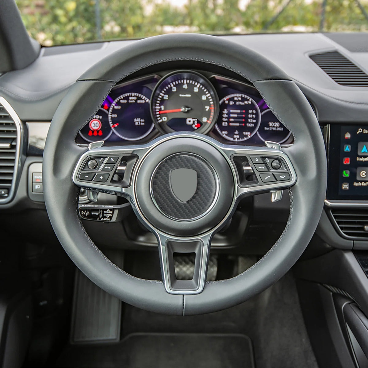 High Performance Carbon Fiber Steering Wheel Cover Designed Specifically for Porsche For Panamera For Cayenne For Macan Models