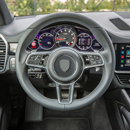 High Performance Carbon Fiber Steering Wheel Cover Designed Specifically for Porsche For Panamera For Cayenne For Macan Models