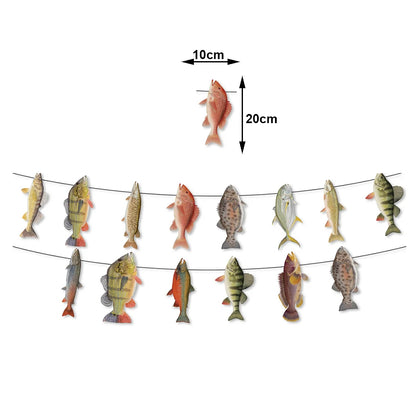 Fish Balloons Realistic Balloons Fishing Birthday Party Decor Cute Inflatable Fish Balloons for Fishing Theme Party Decorations