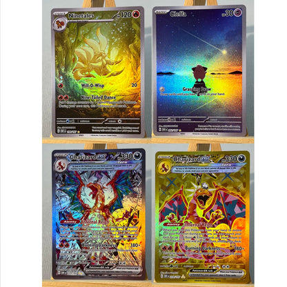 DRI PTCG4-001 Tcg proxy PKM Cards Misty's Psyduck Cynthia's Garchomp Rare Collection Battle Toys Gifts for Hobbies home play
