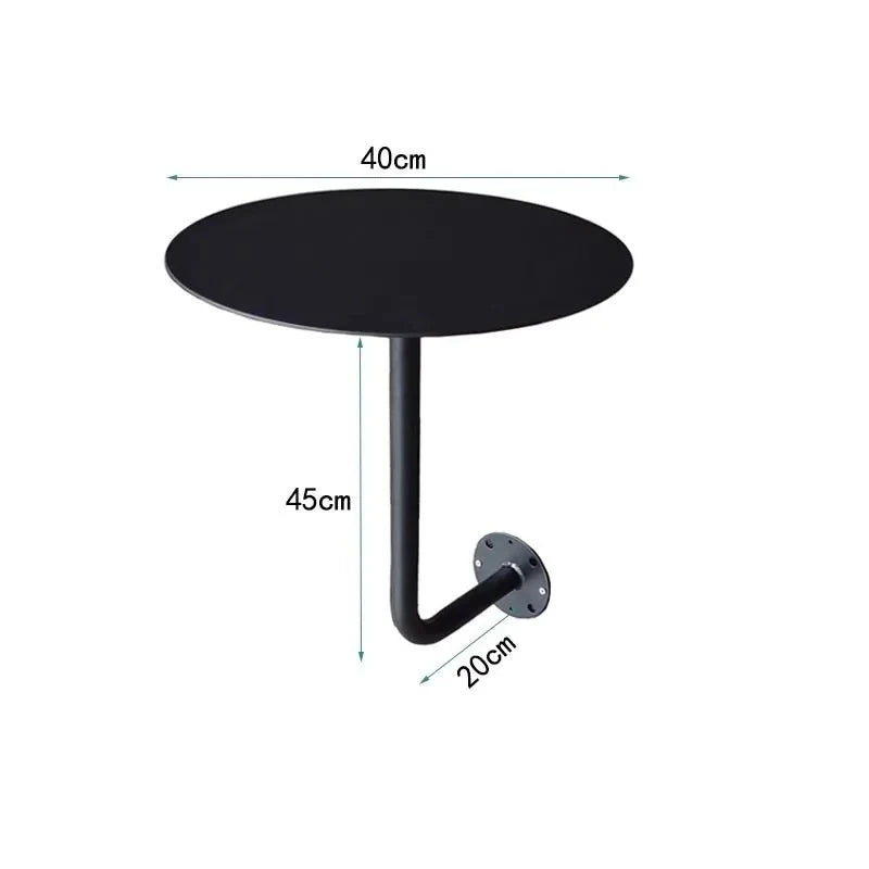 Modern Minimalist Stainless Steel Hang on Bar Table Compact Counter Space Saving Corner Desk for Cafe Shop Rustproof