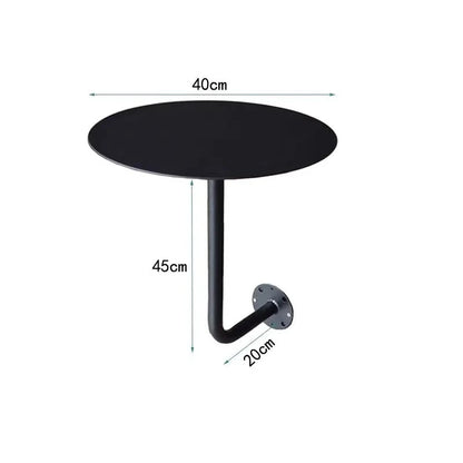 Modern Minimalist Stainless Steel Hang on Bar Table Compact Counter Space Saving Corner Desk for Cafe Shop Rustproof
