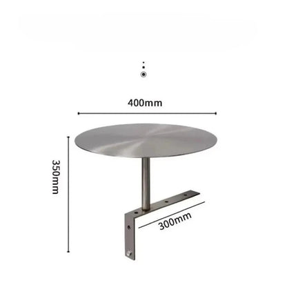 Modern Minimalist Stainless Steel Hang on Bar Table Compact Counter Space Saving Corner Desk for Cafe Shop Rustproof