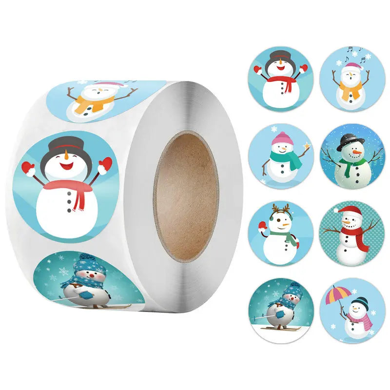 Christmas gift stickers decorative sealing sticker Merry Christmas Reward Self-adhesive labels  Day party