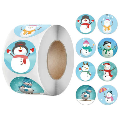 Christmas gift stickers decorative sealing sticker Merry Christmas Reward Self-adhesive labels  Day party