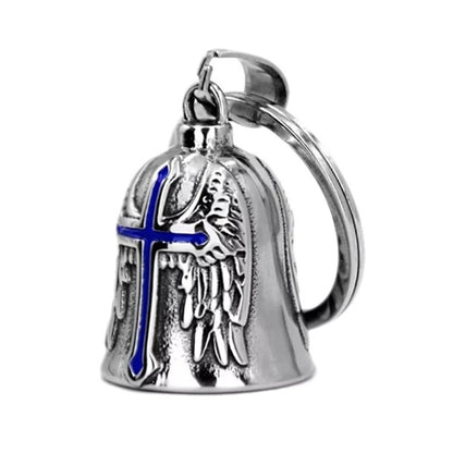 Guardian Bell Motorcycle Bells, Stainless Steel Motorcycle Bell Lucky Charm, Motorcycle Bell Hanger, Chrome for Motorc