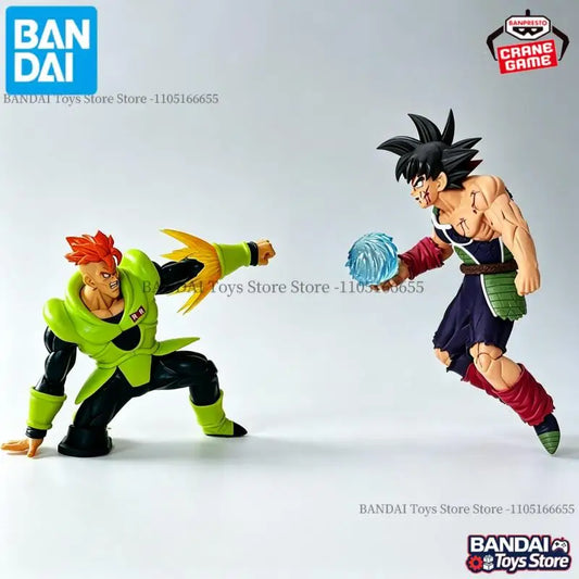 Bandai Original Banpresto Dragon Ball Z Gxmateria Bardock VS Android 16 Action Figures Anime Figuras Cartoon Models Merch Toys