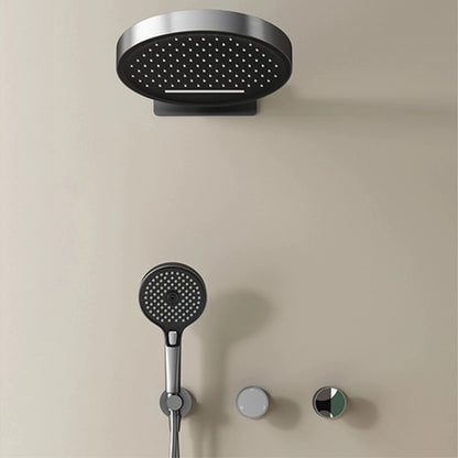 AITANA luxury brass gun gray wall mounted cold and hot water shower system simple design embedded bathroom faucet