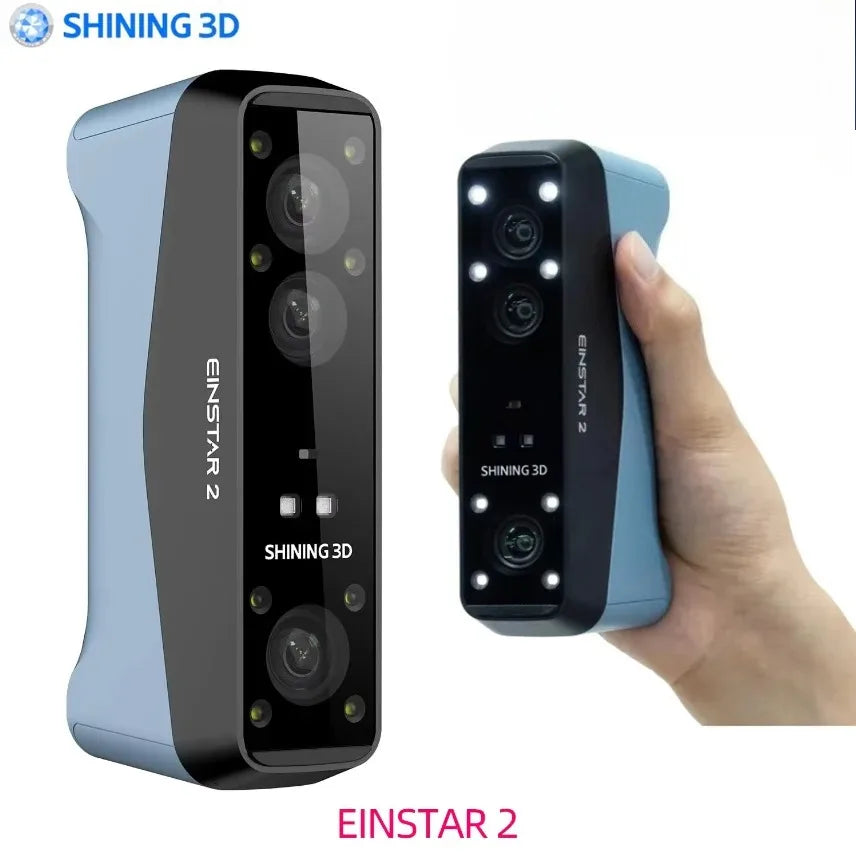 SHINING 3D Scanner EINSTAR 2 Wireless 3D Scan High Accuracy Support Marker-Free Scanning 17 Blue Laser Line/NIR Light