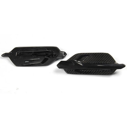 ABS Covered with Real Carbon Fiber Fender Vent Trim for BMW M Series M2 F87 2014 2015 2016 2017-ON Car Side Air Louver with Logo