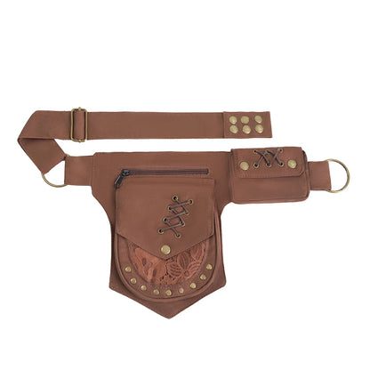 Fashion Cotton Belt Waist Packs Multi-functional Adjustable Strap Phone Pouch Travel Vintage Crossbody Bag Outdoor