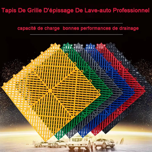 400x400x18mm Floor Garage Tile Plastic Anti-Slip Garage Slabs Waterproof Interlocking Drainage Mat For Car Parking Wokshop