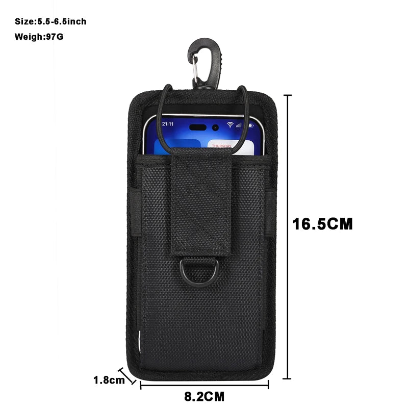 Oxford cloth Hanging Shoulder strap Universal Cell Phone Bag For Samsung iphone Xiaomi Motorola Huawei Smartphone Hanging Bag