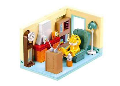 SLUBAN Classic Comic Garfield Model Odie Pooky Cat Building Blocks Anime Movies Sets Dolls Brick Assemble Childrens Toys Gifts