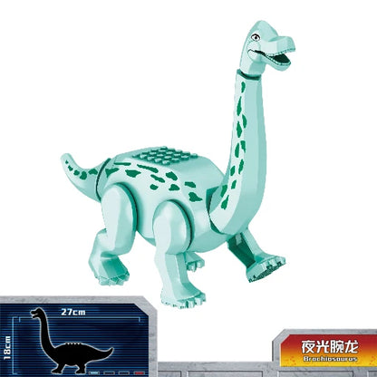 Jurassic Dinosaurs Spinosaurus Large Brick Toy Joints Open Mouth 7 Color Designs, Collectible Decor DIY Puzzle Assembly Gift