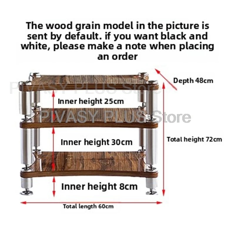 1-4 Tier Audio Rack LBE 200KG Amplifier Stand with Vibration Isolation Feet Storage Bracket SUS Leg For DJ Home Theater HiFi Amp