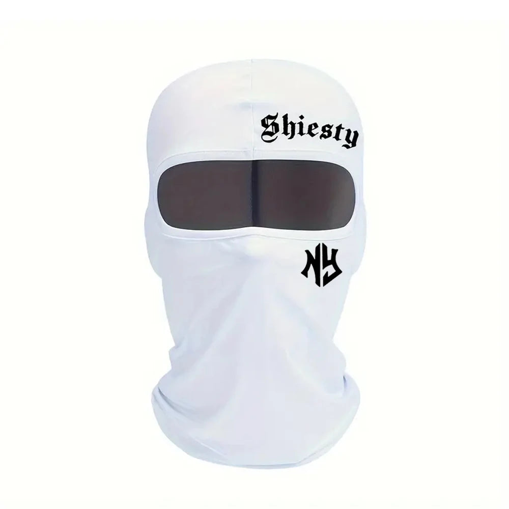 1/2/3/4pcs Simple Shiesty Print Balaclava Mask Hat, UV Protection Headgear For Outdoor Sports Cycling And Skiing