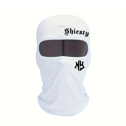1/2/3/4pcs Simple Shiesty Print Balaclava Mask Hat, UV Protection Headgear For Outdoor Sports Cycling And Skiing