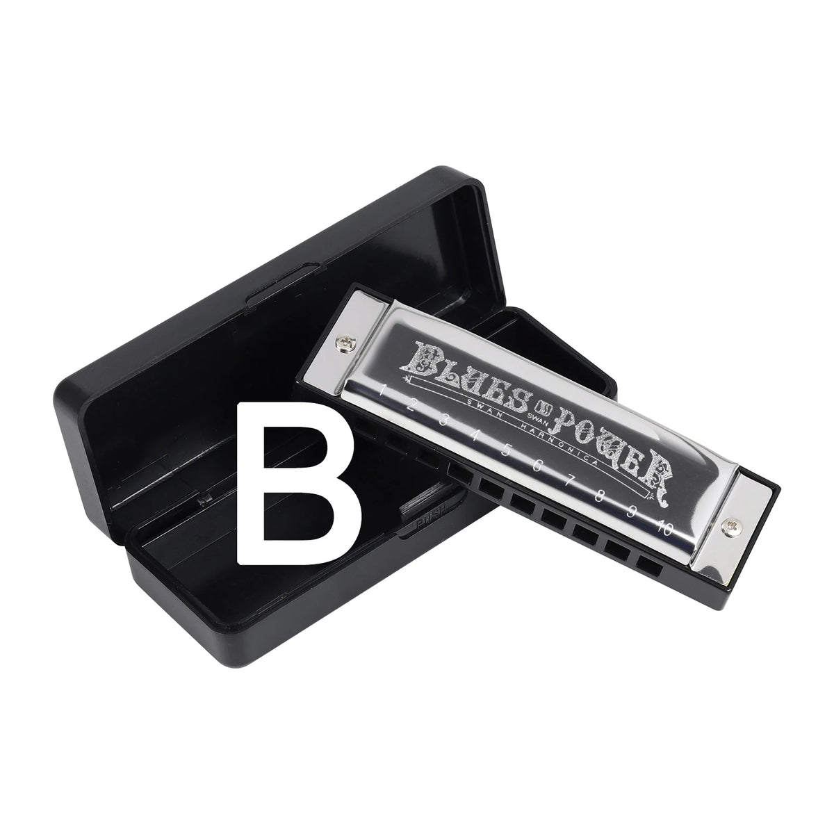 Diatonic Blues Harmonica 12 Keys Available Mouth Organ Harmonica10 Hole 20 Tone Diatonic Harp with Case for Student Teacher Gift