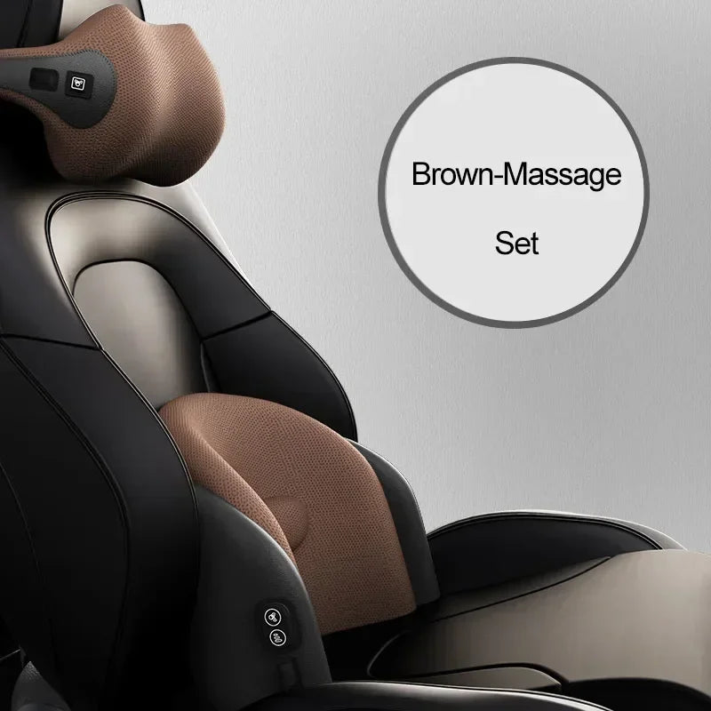 NEW Car Neck Cushion Lumbar Support Electric Men Massage Neck Car Neck Pillow Outdoor Car Accessories Home Car Massage Seat
