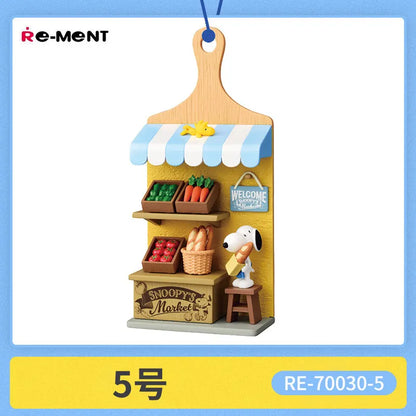 Re-Ment Peanuts Snoopy Miniature Scene Blind Box Wall Hanging Cutting Board Pendant Food Play Figure Daily Life Mini Diorama Set